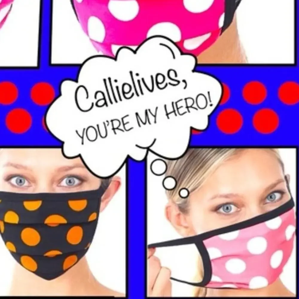 2 Pink Washable Cotton Facemasks NWT Survivor Face Masks Unisex OSFA
